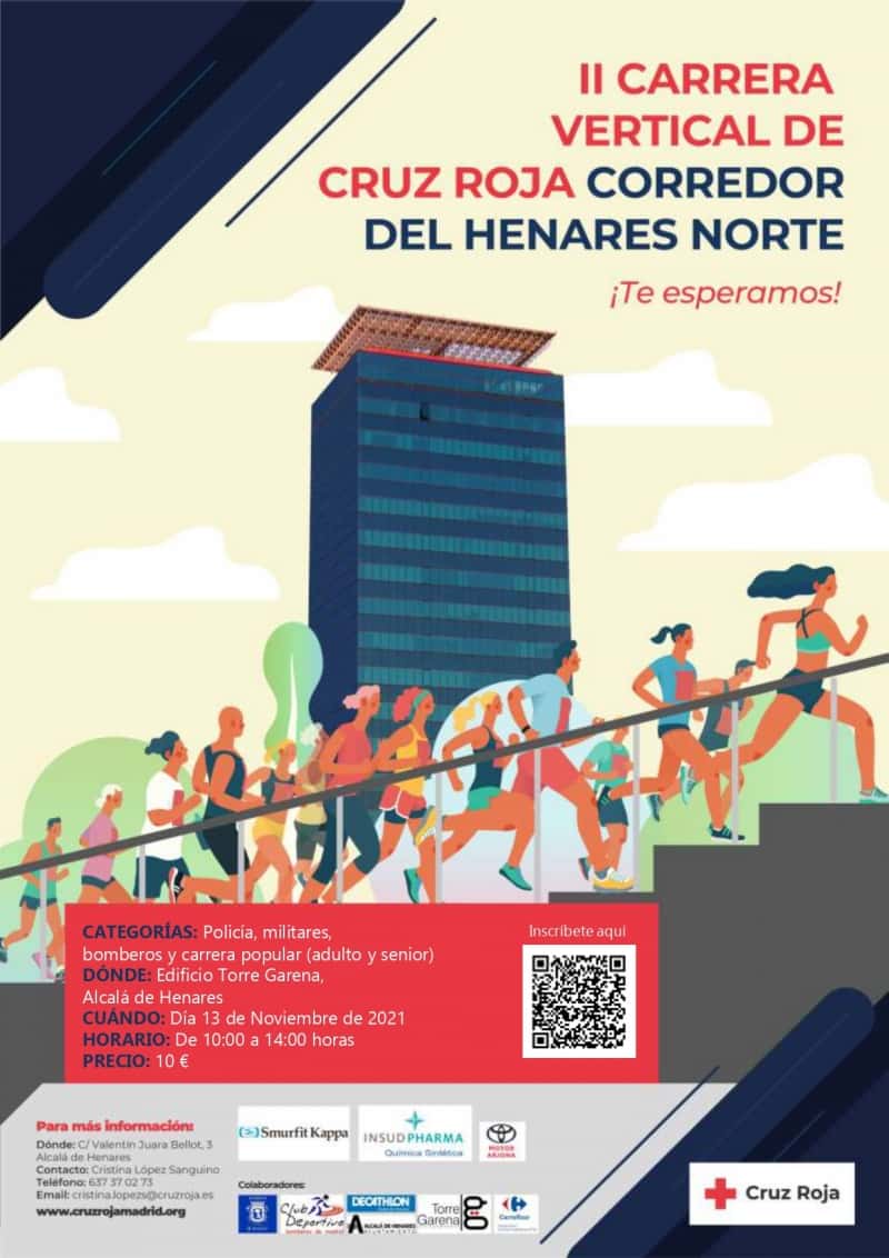 II CARRERA VERTICAL TORREGARENA, CRUZ ROJA CORREDOR DEL HENARES NORTE en Alcalá de Henares (5km, 5km, 5km)