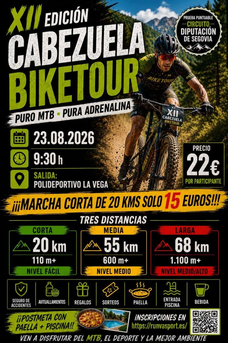 XII MARCHA BTT CABEZUELA BIKE TOUR en Cabezuela (67km, 49km, 20km)