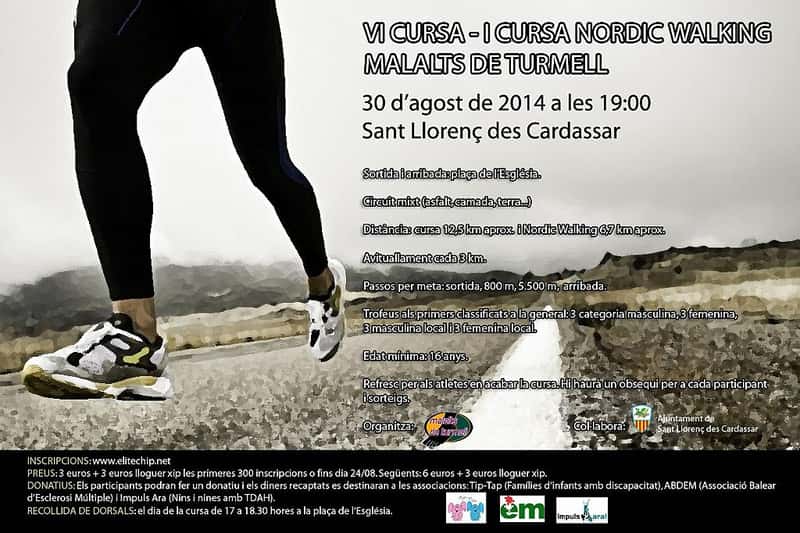 VI Cursa Malalts de Turmell 2014 en Sant Llorenç des Cardassar (12.5km, 6.7km)