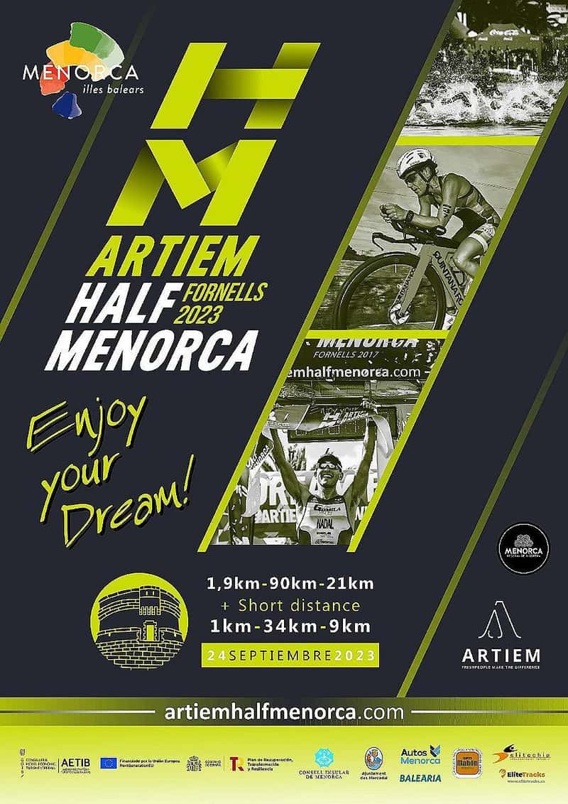 VIII Artiem Half Menorca Triatlón 2023 en Fornells (1.9km, 90km, 21.1km, 1.5km, 40km, 10km)