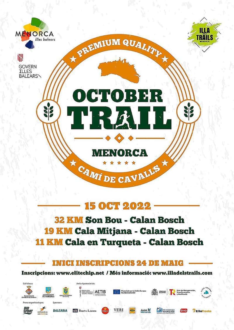 IV October Trail Menorca 2022 en Menorca, Illes Balears, España (32km, 19km, 11km)