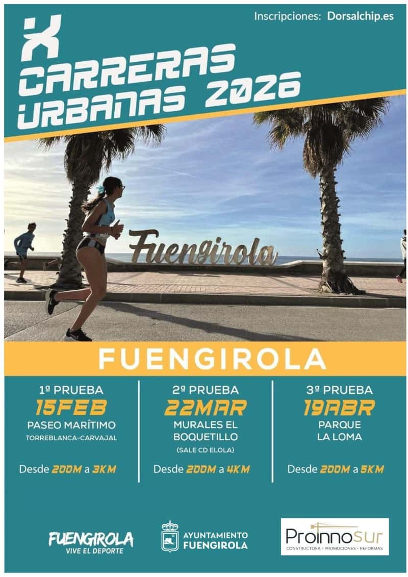 Segunda Prueba X Circuito de Carreras Urbanas Fuengirola en Fuengirola (0.2km, 0.4km, 1km, 2km, 3km, 5km)
