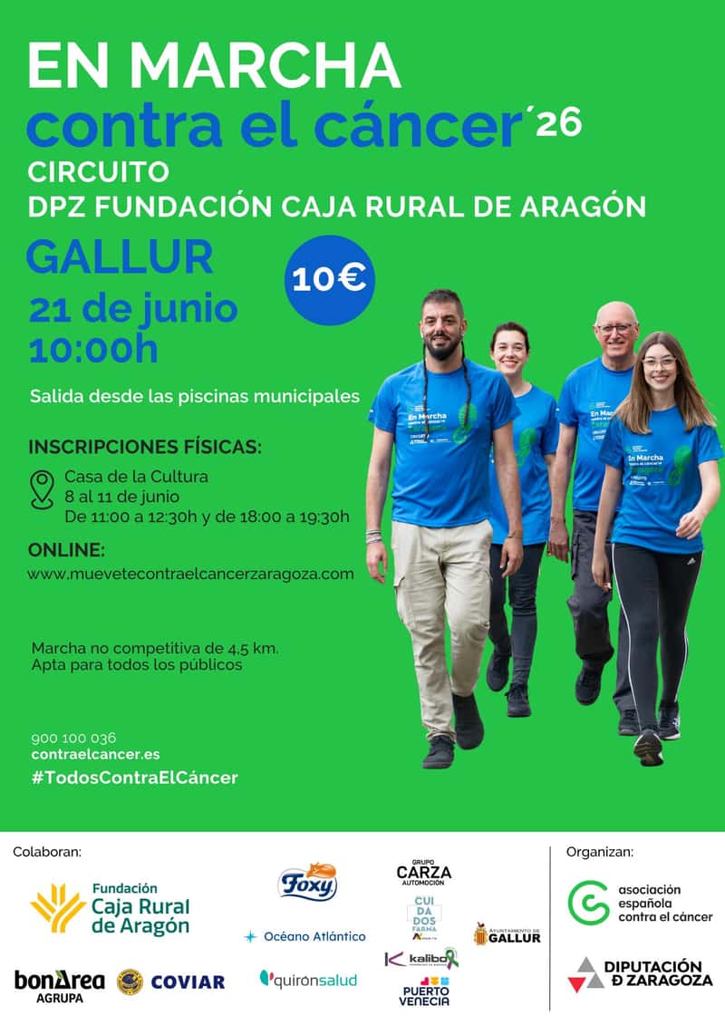 En Marcha contra el Cáncer '26 Circuito DPZ Fundación Caja Rural de Aragón Gallur en Gallur (4.5km)