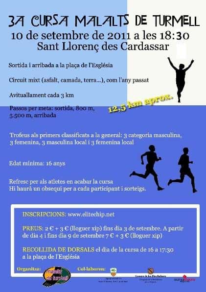 III Cursa Malalts de Turmell 2011 en Sant Llorenç des Cardassar (12.5km)