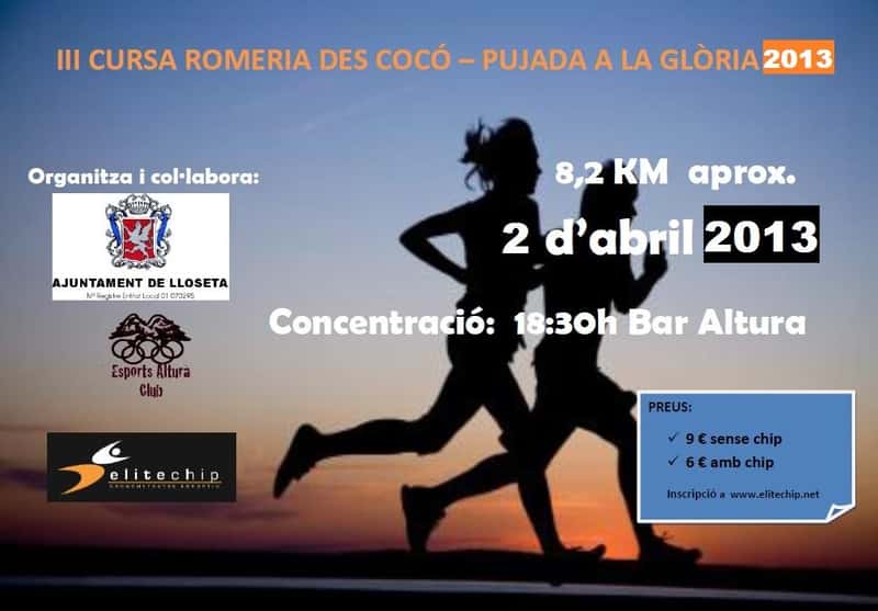 III Cursa Romería des Coco - Pujada a la Glòria 2013 en Mallorca, Illes Balears, España (8.6km)