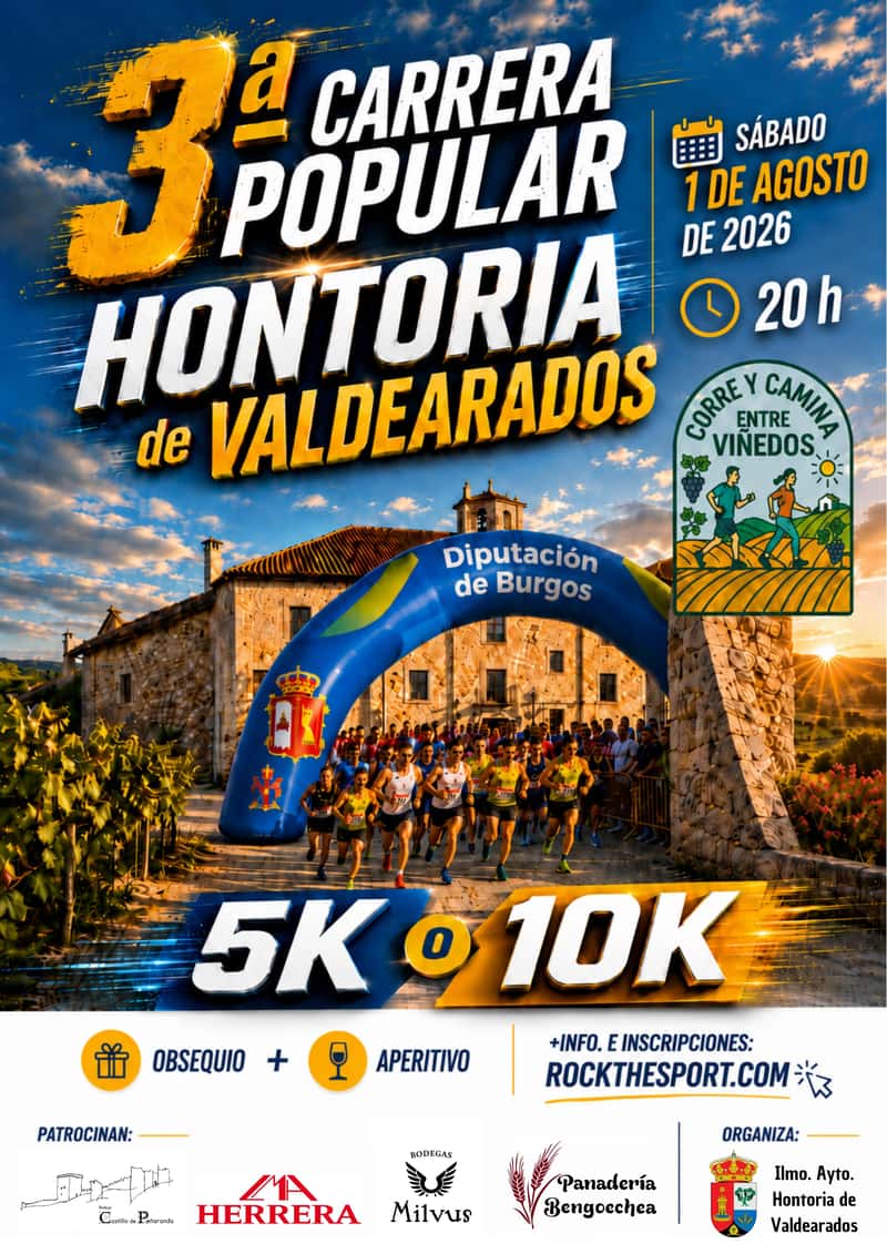 3ª Carrera Popular HONTORIA de VALDEARADOS en Hontoria de Valdearados (5km, 10km)