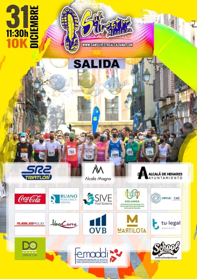 SAN SILVESTRE ALCALAINA 2022 en Alcalá de Henares (5km, 0.5km, 1km, 1.5km)