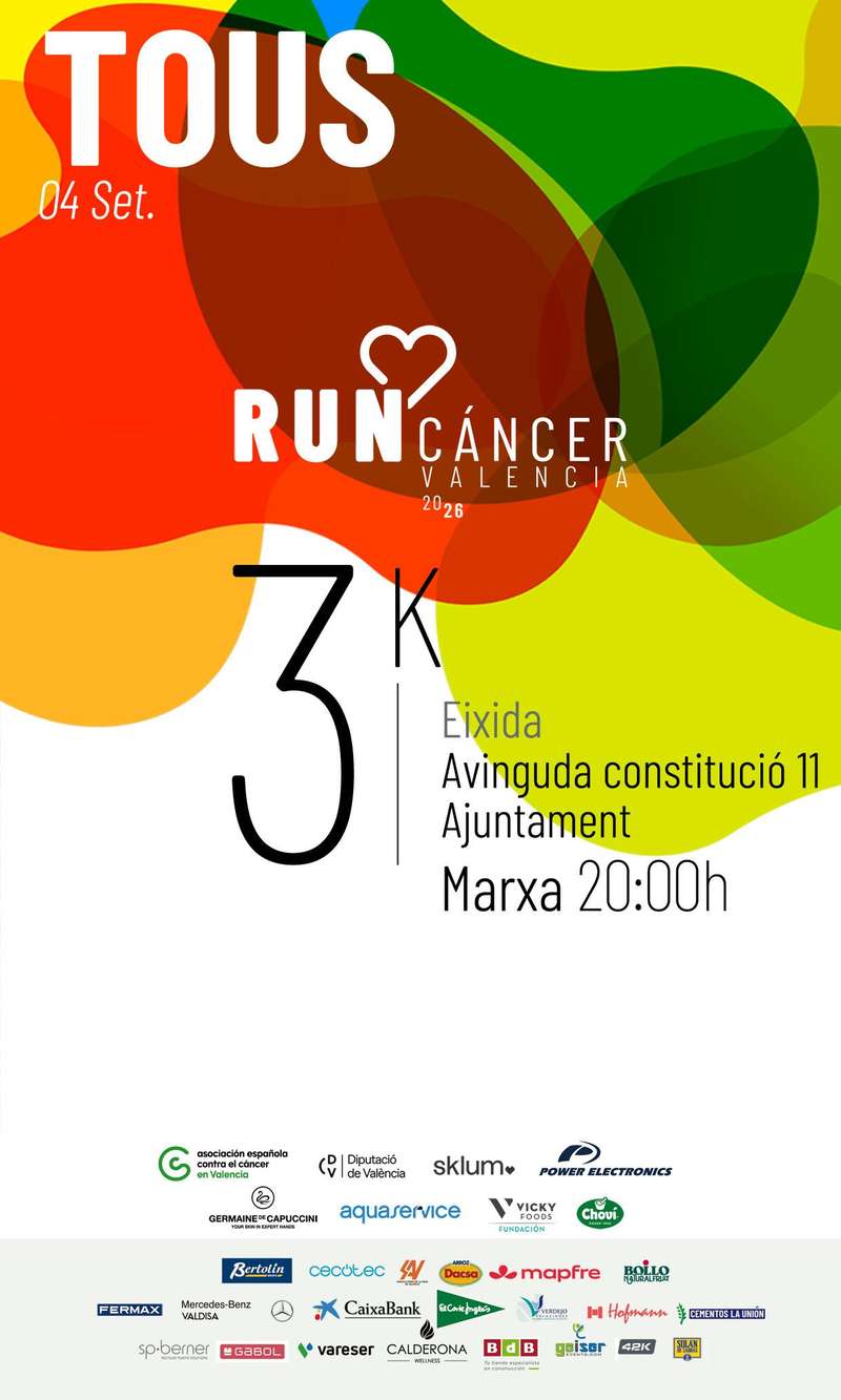 Tous Contra el Cáncer 2026 en Tous (3km)