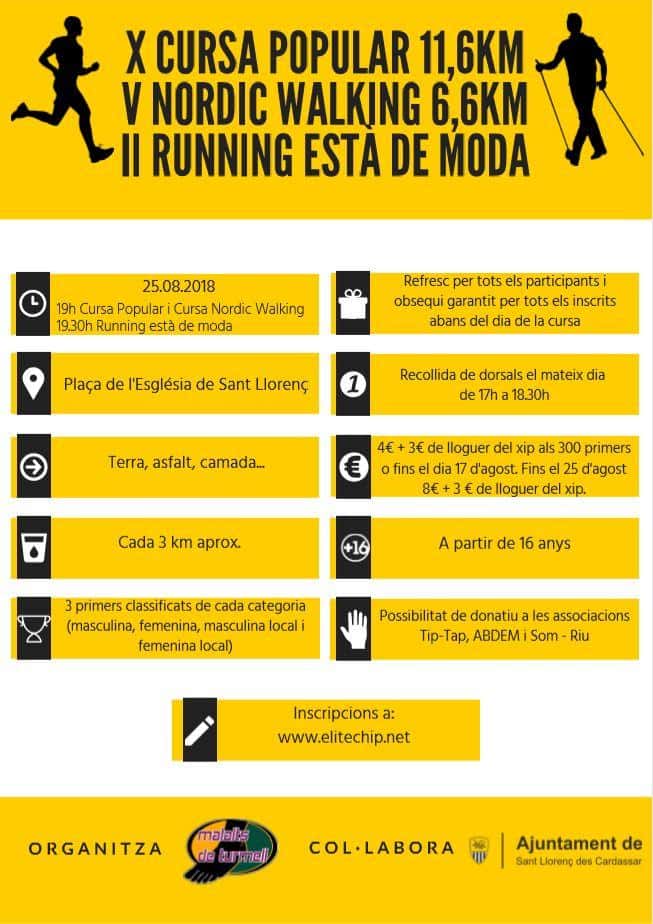X Cursa Malalts de Turmell 2018 en Sant Llorenç des Cardassar (11.6km, 6.6km, 6.6km)
