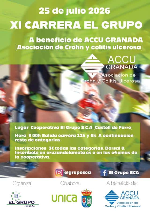 XI CARRERA EL GRUPO S.C.A en Castell de Ferro (12km, 6km, 200m, 1km, 2km)