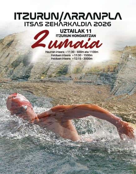 IX Itzurun Arrampla Itsas Zeharkaldia 2026 en Zumaia (0.5km, 1.1km, 1.5km, 3km)
