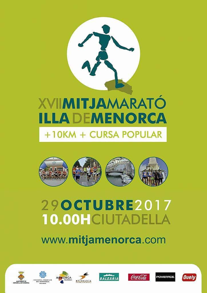XVI Cursa Popular Illa de Menorca 2017 en Ciutadella (4.5km, 21.097km, 10km)