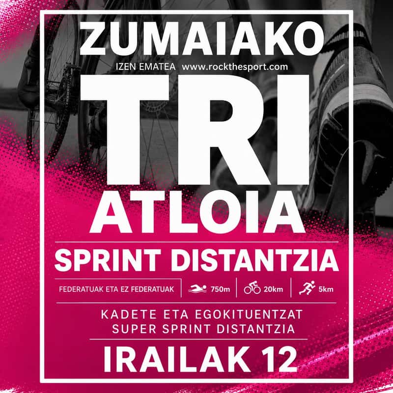 XIX. ZUMAIAKO SPRINT TRIATLOIA EUSKADIKO TXAPELKETA en Zumaia (0.75km, 20km, 5km, 0.3km, 8km, 2km)