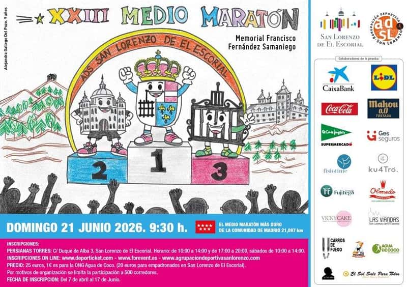XXIII Medio Maratón de San Lorenzo de El Escorial en San Lorenzo de El Escorial (21.097km)