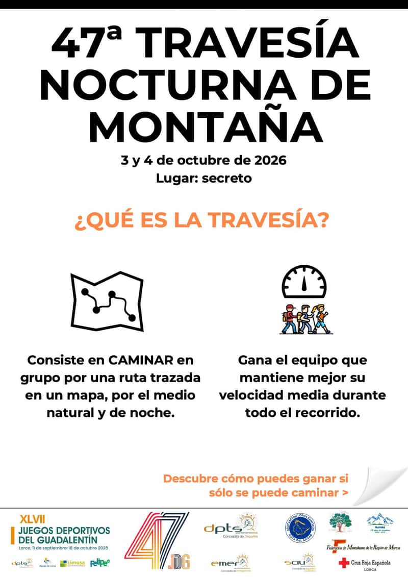 47ª Travesía Nocturna de Montaña en Lorca (6km, 13.5km, 20km)