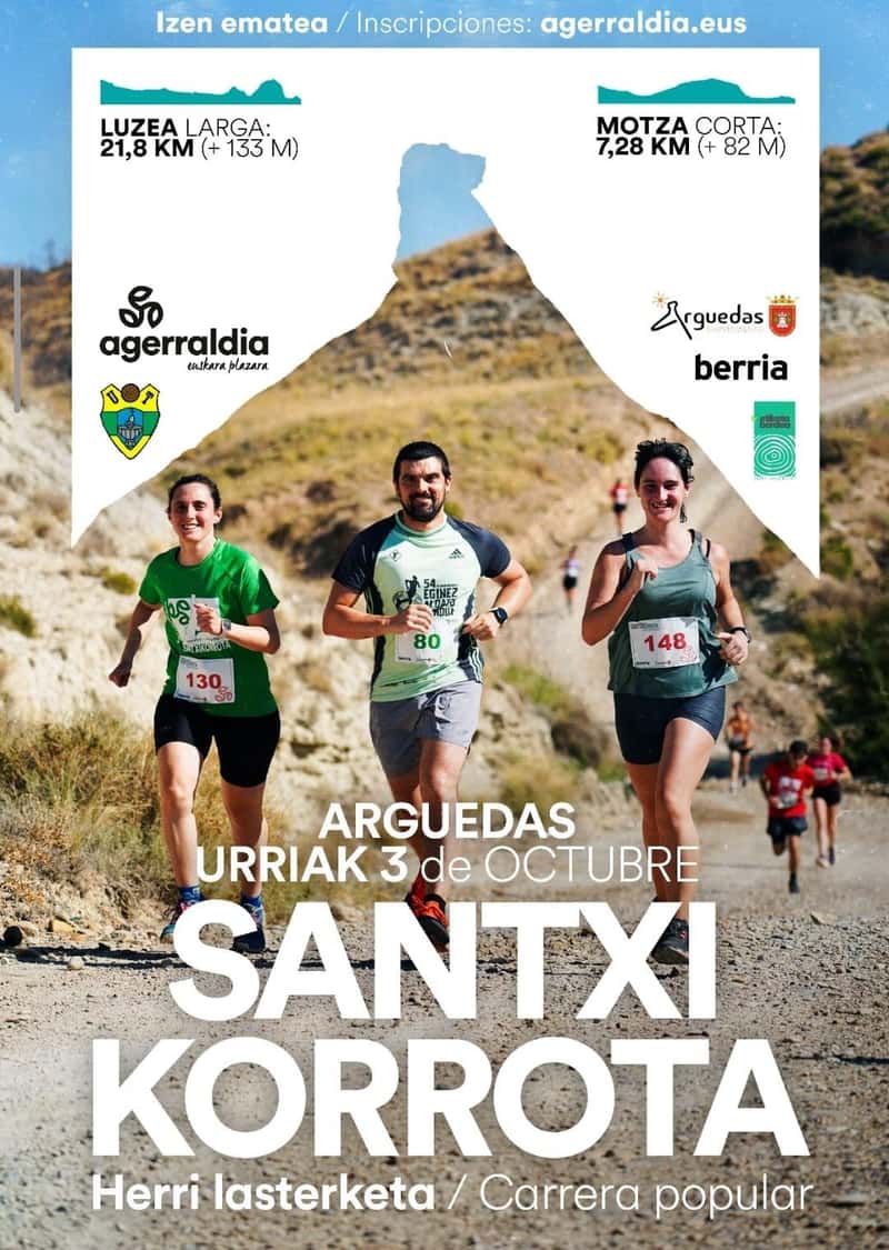 Santxi Korrota en Arguedas (21.8km, 7.28km)