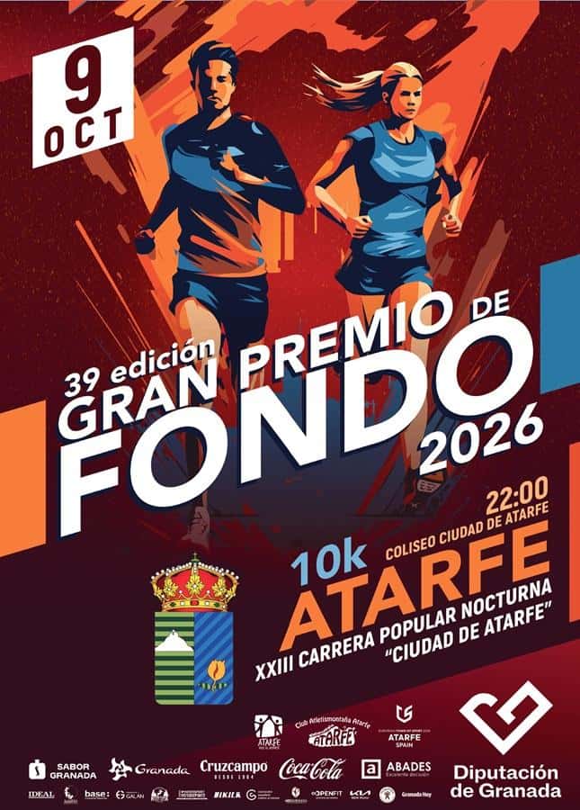 XXXIX Gran Premio de Fondo Diputación de Granada 2026 / XXIII Carrera Popular Nocturna “Ciudad de Atarfe” en Atarfe (10km)