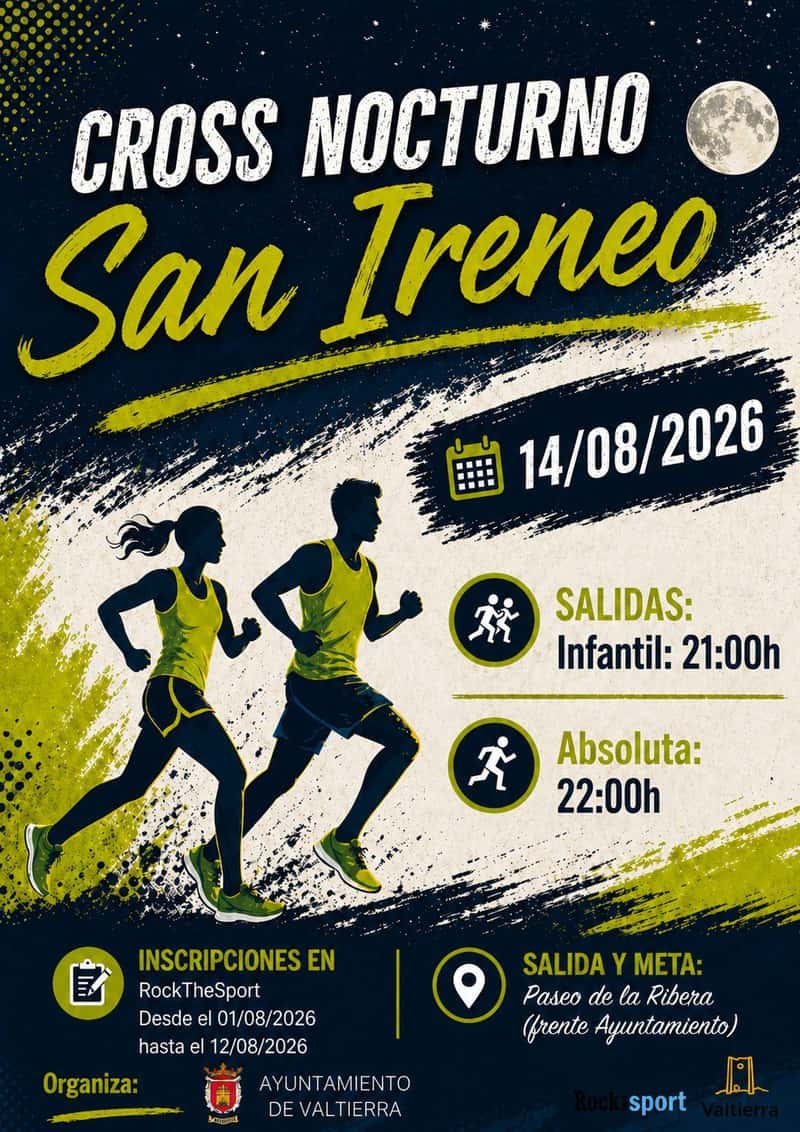 CROSS NOCTURNO SAN IRENEO en Valtierra (0.05km, 0.1km, 0.15km, 0.2km, 0.25km, 0.3km, 0.9km, 1.2km, 2.2km, 6.6km)
