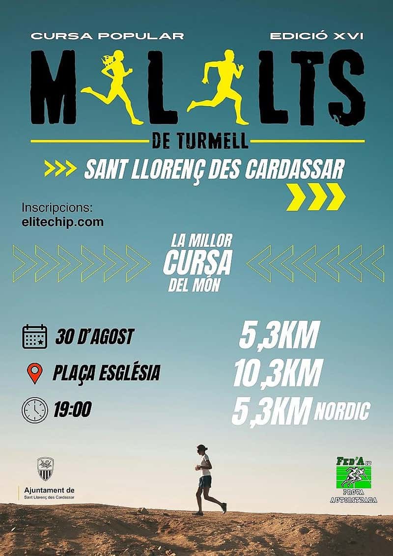 XVI Cursa Malalts de Turmell 2025 en Sant Llorenç des Cardassar (10.3km, 5.3km, 5.3km)