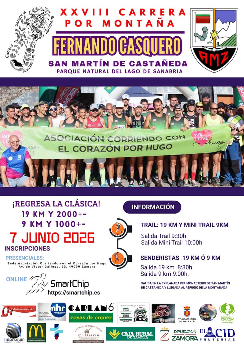 XXVIII Carrera por Montaña Fernando Casquero en Galende (19km, 9km, 19km, 9km)