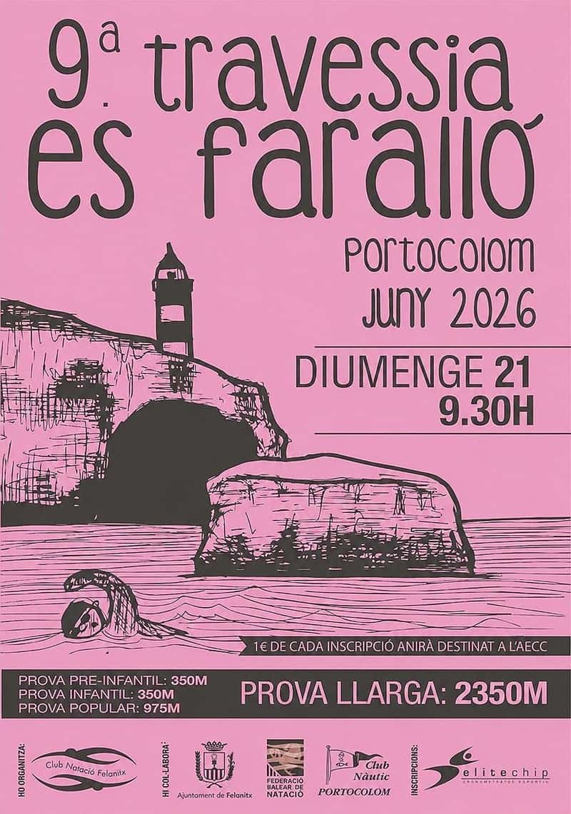 IX Travessia Es Faralló 2026 en Portocolom (350m, 350m, 975m, 2350m)