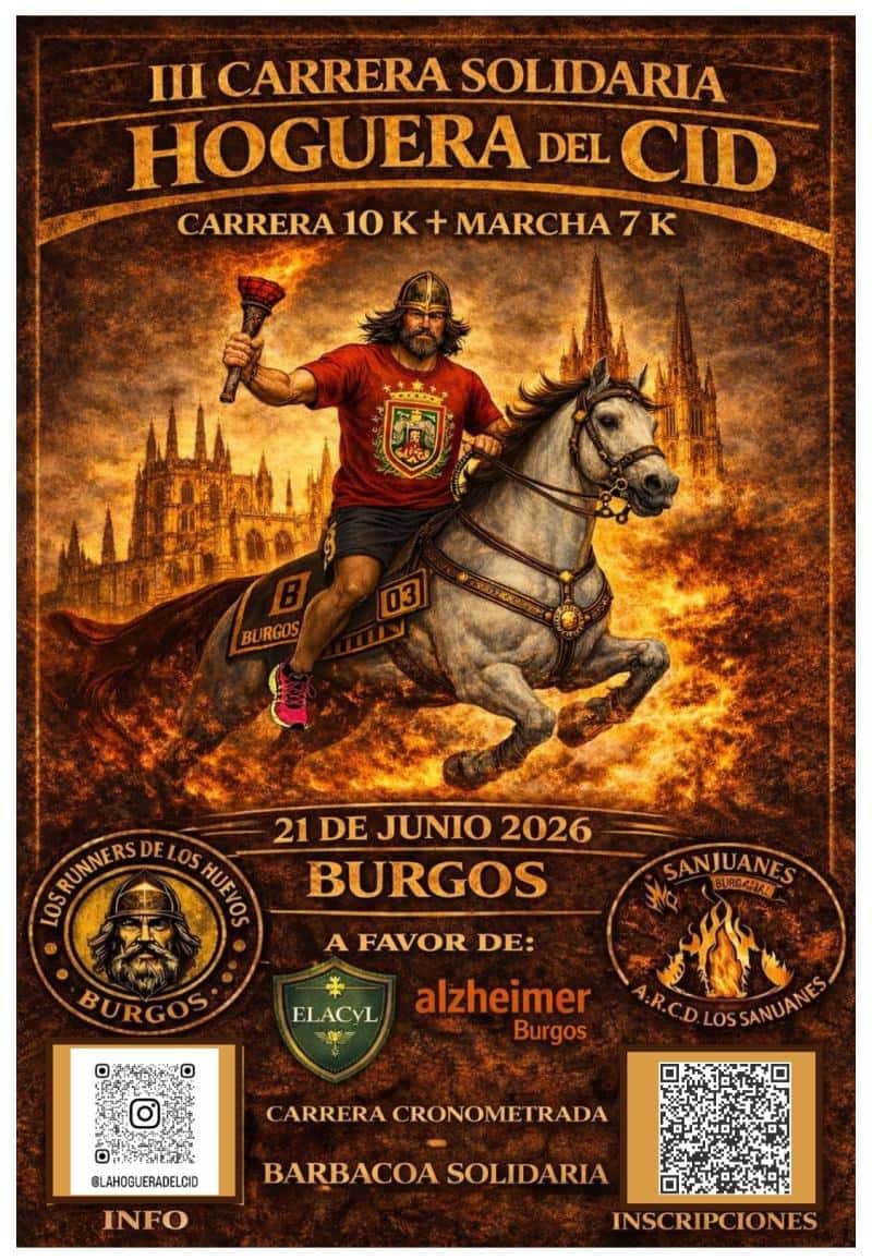 III CARRERA Y MARCHA SOLIDARIA LA HOGUERA DEL CID en Burgos (10km, 7km)