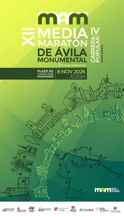 XII Media Maratón Ávila Monumental “HYUNDAI CERVERAUTO” en Ávila (21.097km, 10km)
