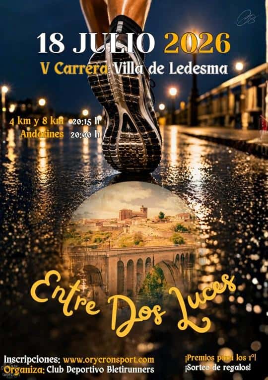 V Carrera Villa de Ledesma "Entre Dos Luces" en Ledesma (4km, 8km, 4km)