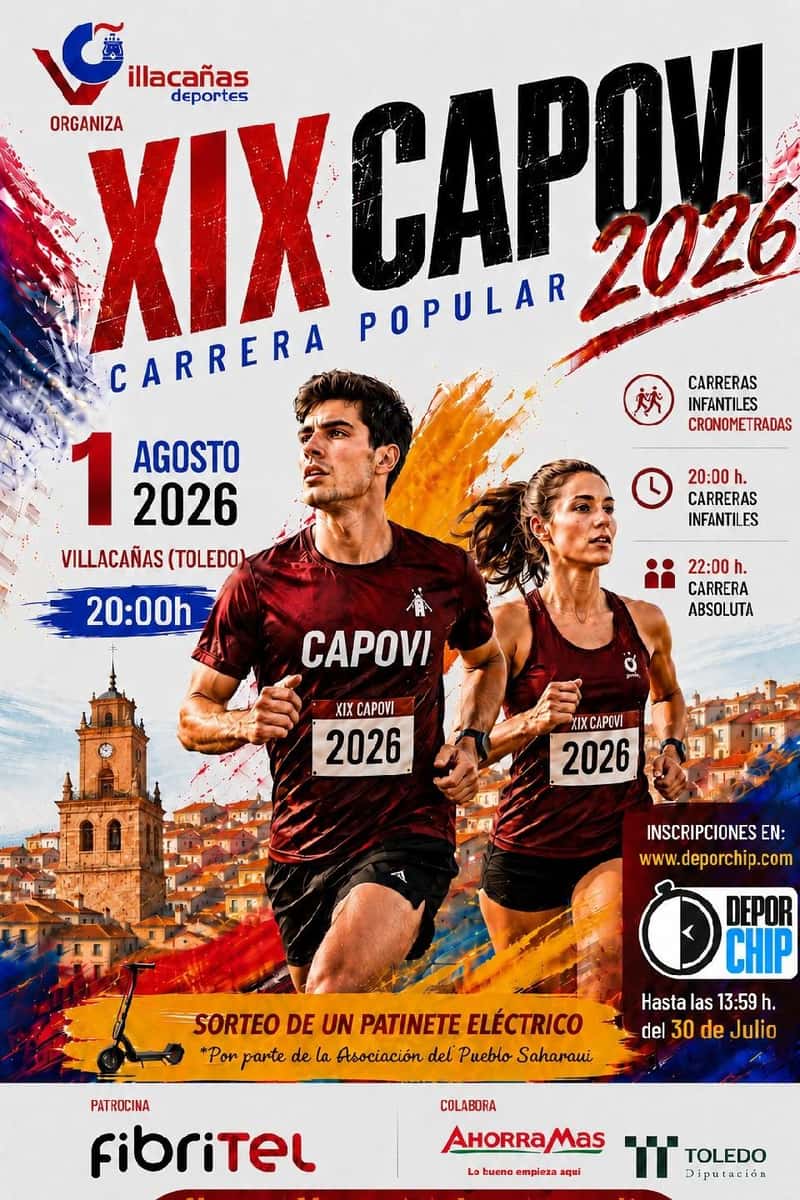 XIX CAPOVI 2026 Carrera Popular de Villacañas en Villacañas (7.3km, 0.4km, 0.4km, 0.85km, 0.85km, 1.7km, 1.7km)