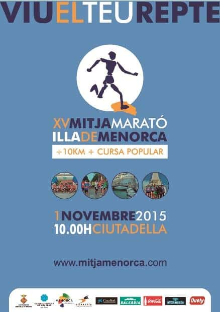 10 km. i Mitja Marató Illa de Menorca 2015 en Ciutadella (10km, 21.097km)