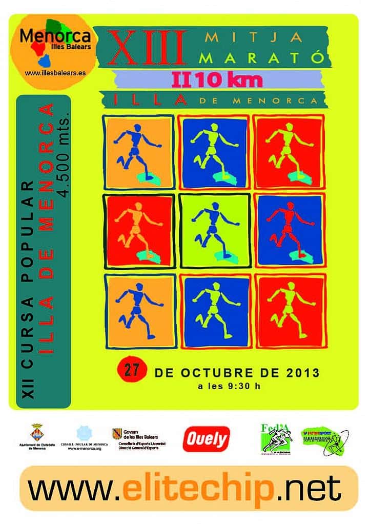 10 km. i Mitja Marató Illa de Menorca 2013 en Ciutadella (10km, 21.097km)