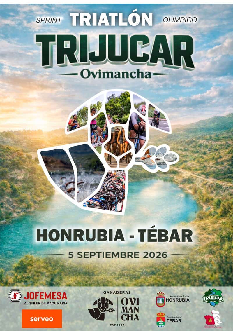 I TRIATLÓN TRIJÚCAR – OVIMANCHA en Tébar (750m, 17.27km, 5.22km, 750m, 17.27km, 5.22km)