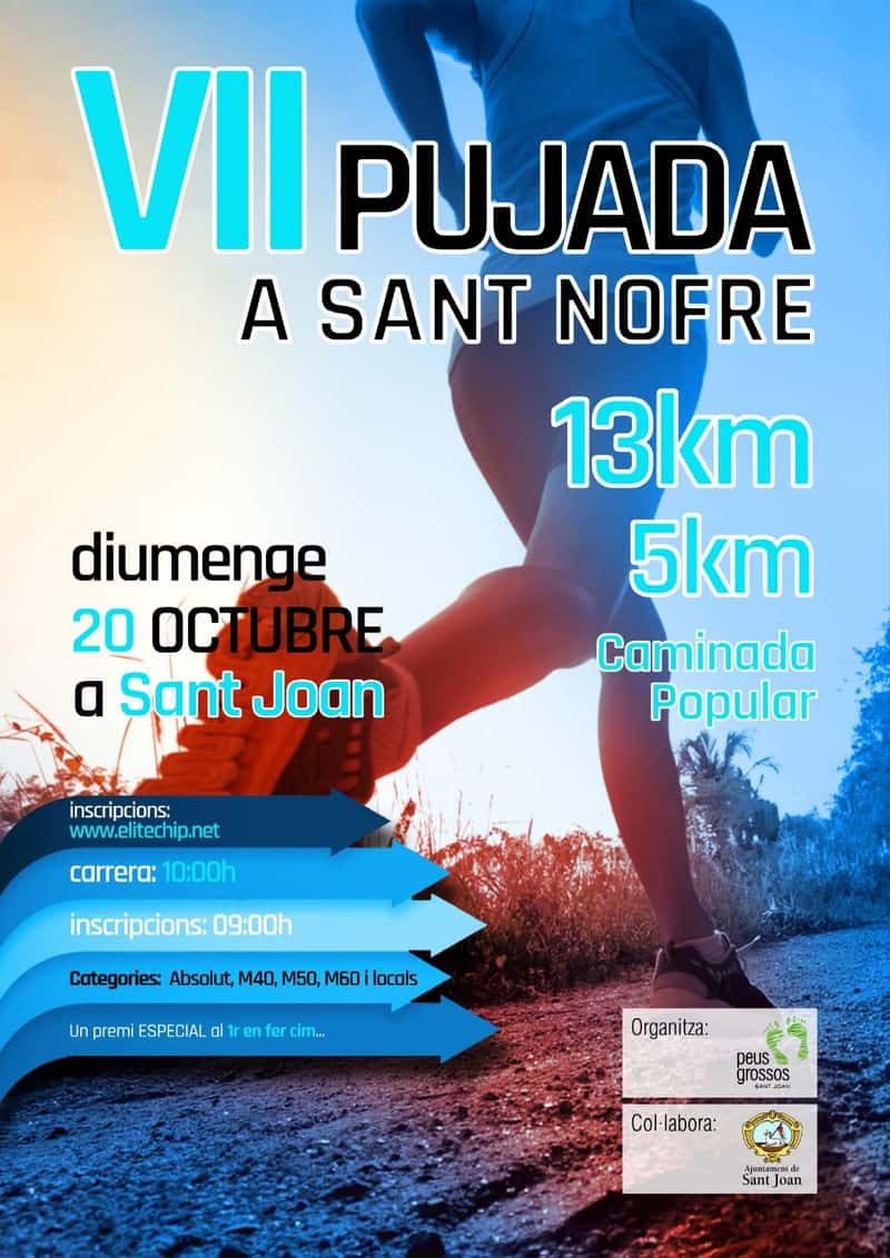 VII Pujada a Sant Nofre 2019 en Sant Joan (13.2km, 5.2km, 5.2km)