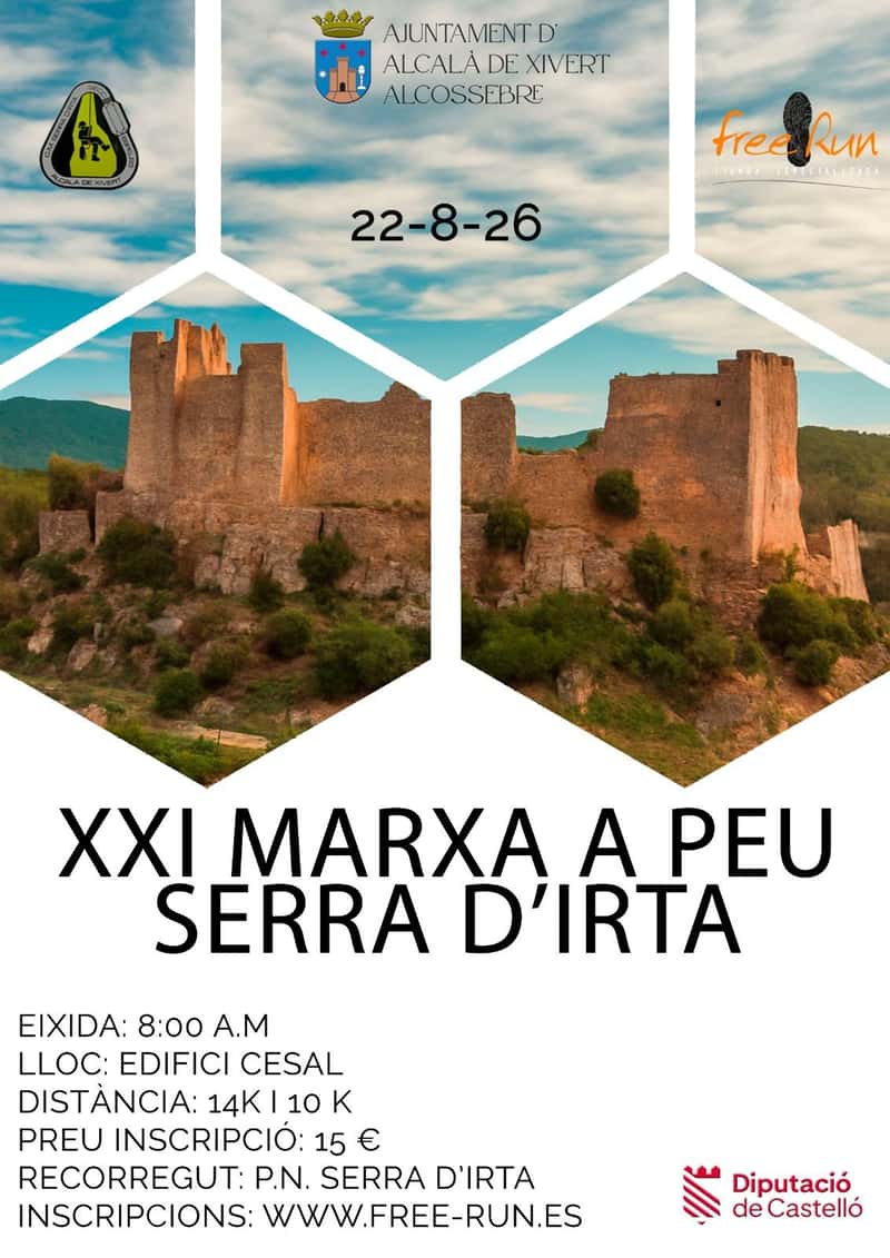 XXI MARXA A PEU SERRA D'IRTA en Alcalà de Xivert (14km, 10km)