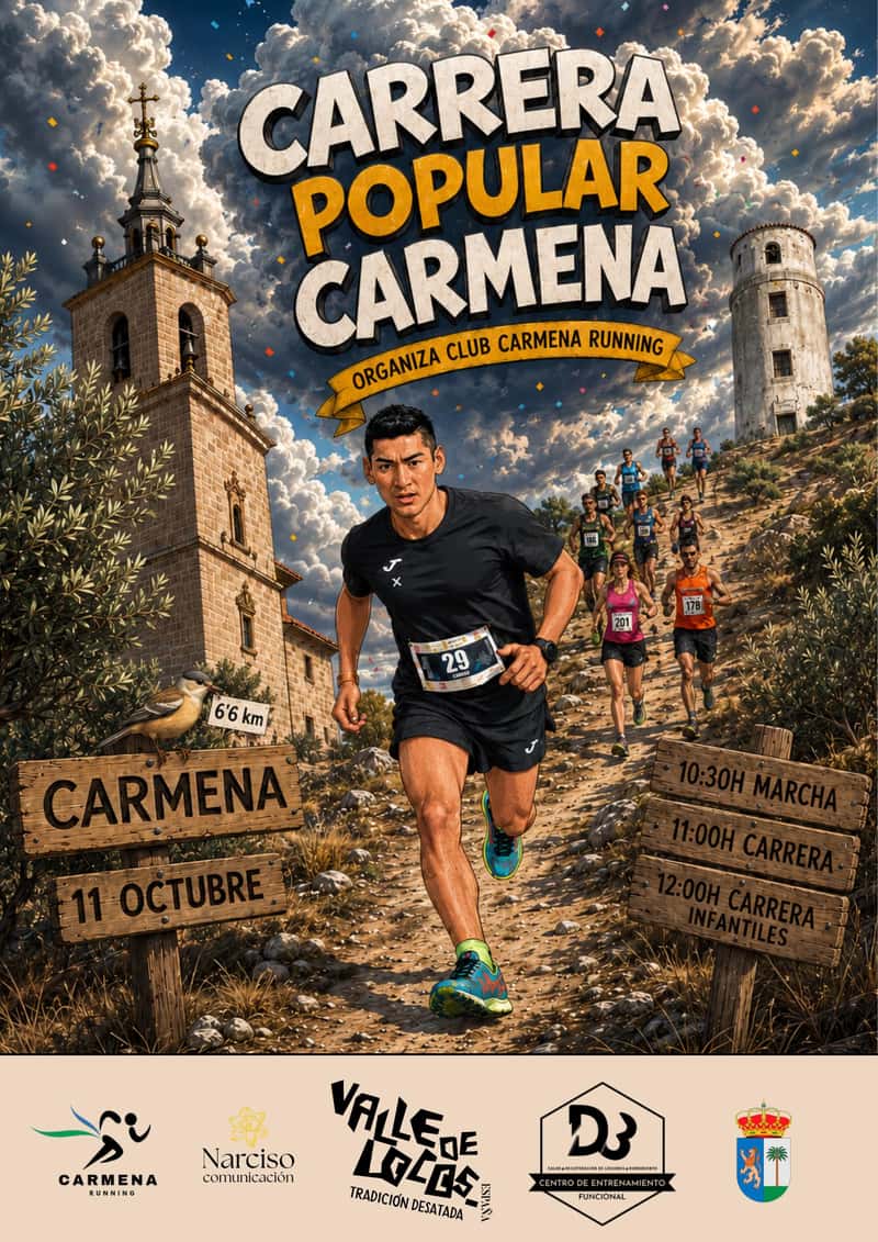 I Carrera Popular y Marcha de Carmena en Carmena (3.3km, 6.6km, 0.5km)