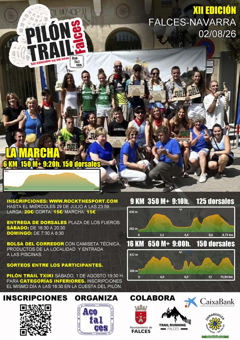 XII PILÓN TRAIL Falces en Falces (6km, 9km, 16km)