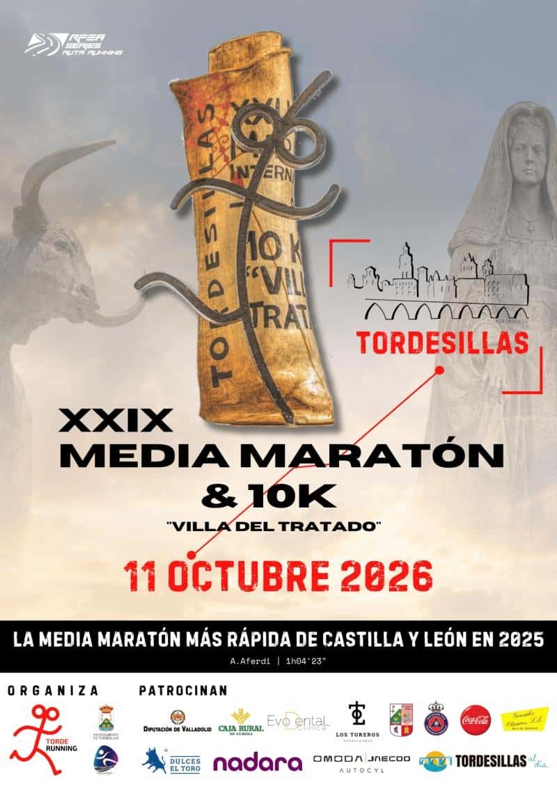 XXIX Media Maratón & 10K "Villa del Tratado" en Villán de Tordesillas (21.0975km, 10km)