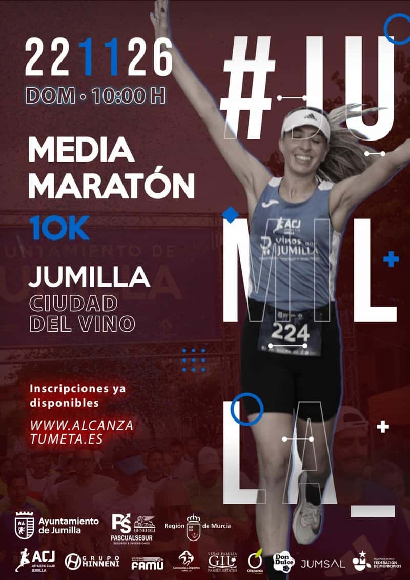 VIII Media Maratón, 10k Jumilla Ciudad del Vino en Jumilla (21.097km, 10km)