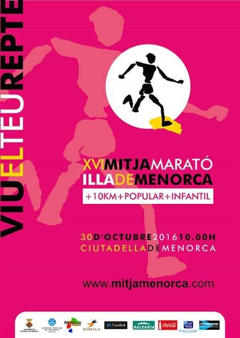 10 km i Mitja Marató Illa de Menorca 2016 en Ciutadella (10km, 21.097km)