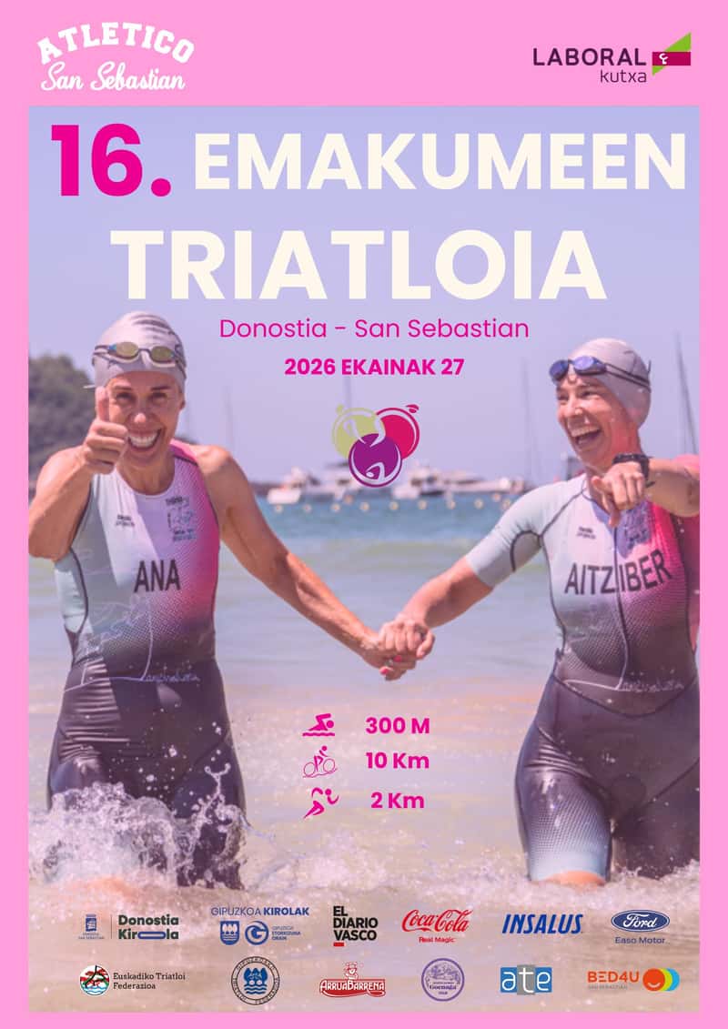 16. Emakumeen Triatloia Donostia / Triatlón de la Mujer Donostia en Donostia / San Sebastián (0.3km, 10km, 2km)