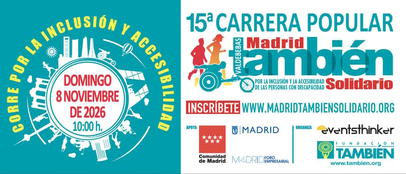 15ª CARRERA POPULAR MADRID TAMBIÉN SOLIDARIO en Madrid (10km, 5km, 1km)