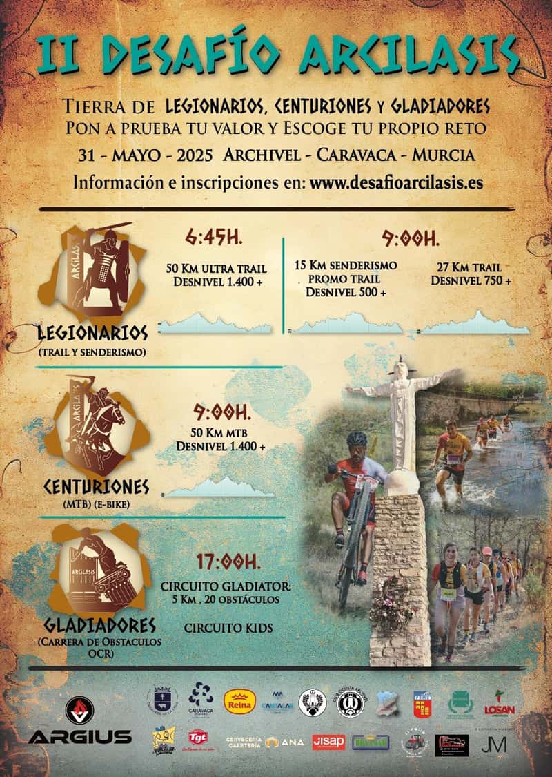 II Desafío Arcilasis en Archivel (50km, 50km, 50km, 15km, 27km, 15km, 5km, 5km, 5km, 5km)
