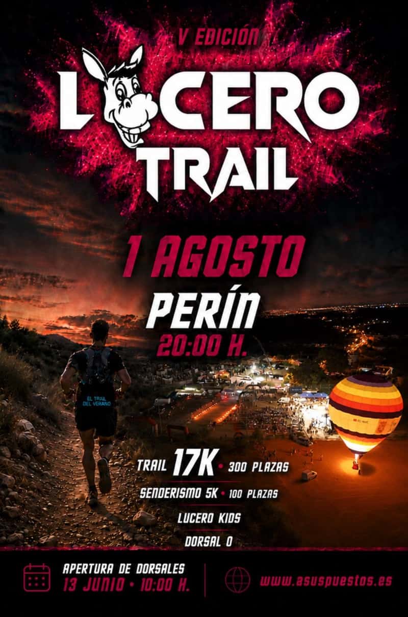 Lucero Trail 2026 en Perín (5.2km, 0.2km, 0.4km, 0.6km, 17km)