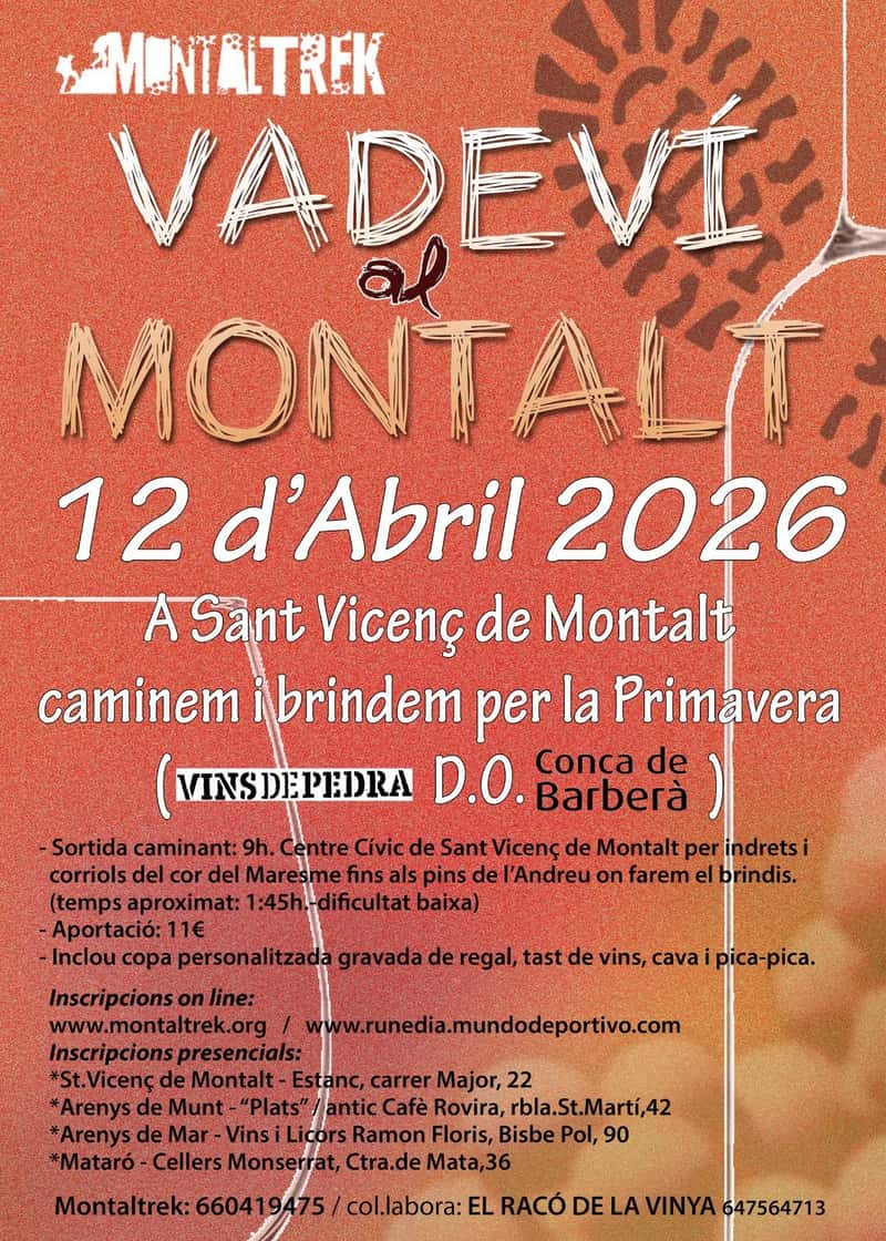 VADEVI al Montalt 2026 en Sant Vicenç de Montalt (5km, 1km)