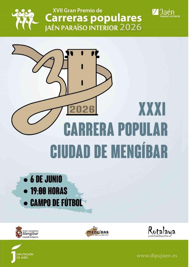 XXXI CARRERA POPULAR CIUDAD DE MENGÍBAR en Mengíbar (0.2km, 1.2km, 2.3km, 5km)