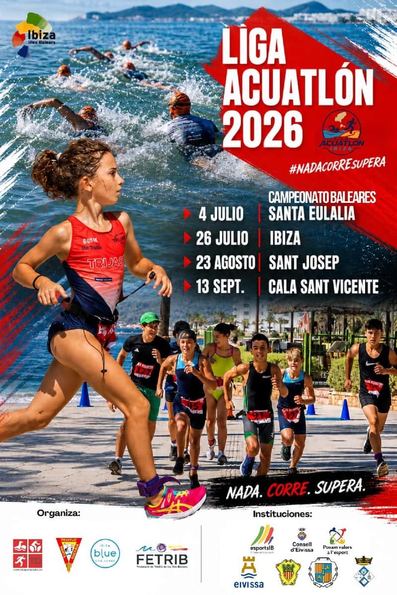 LIGA ACUATLÓN 2026 SANTA EULALIA-CAMPEONATO BALEARES en Santa Eulària des Riu (6km, 6km, 6km, 3km, 1km)