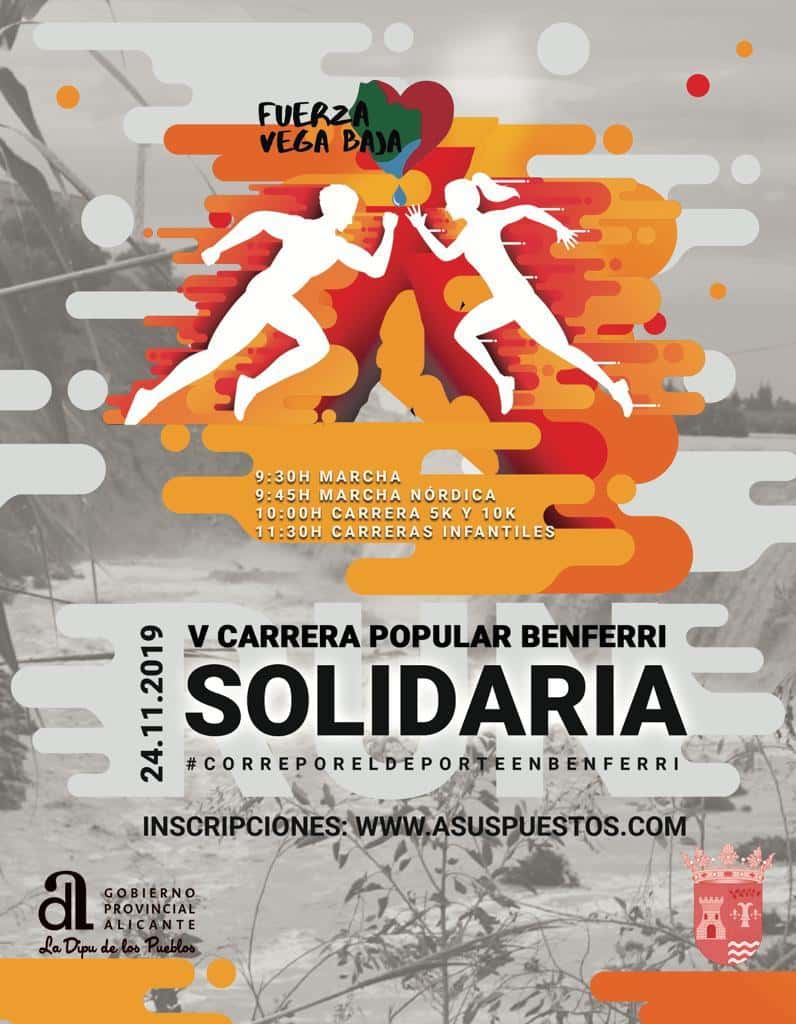 V Carrera Popular Benferri 2019 Huerta y Vida en Benferri (5km, 5km, 5km, 10km, 50m, 100m, 100m, 200m, 400m, 1m)