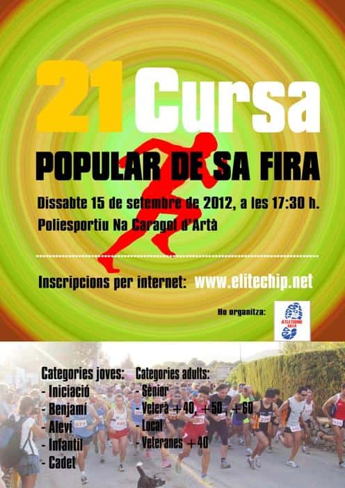 XXI Cursa Fira D'Artà 2012 en Artà (0.3km, 0.5km, 0.8km, 1.6km, 2km, 12.5km)