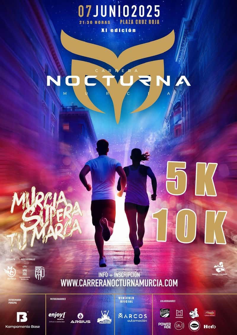 XI Carrera Nocturna Murcia 2025 en Murcia (10km, 5km)