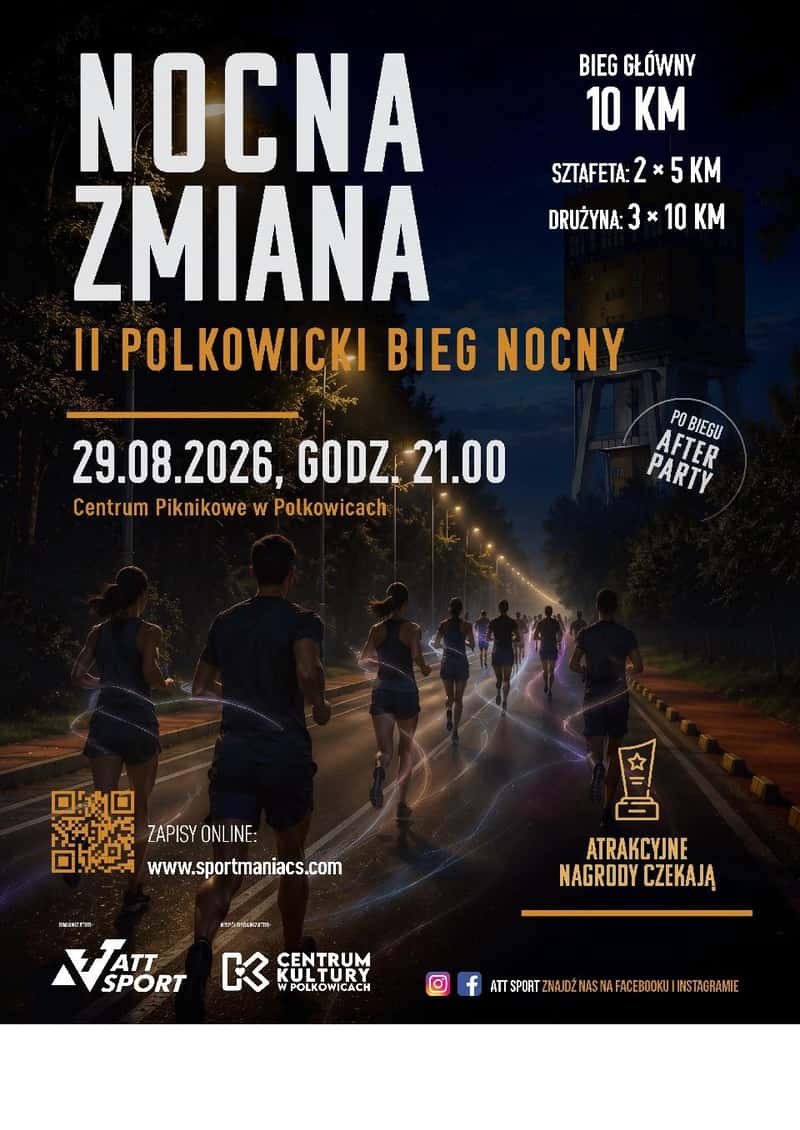 II Polkowicki Bieg Nocny "Nocna Zmiana" en Skalników 55, 59-101 Polkowice, Polonia (10km, 10km, 30km)